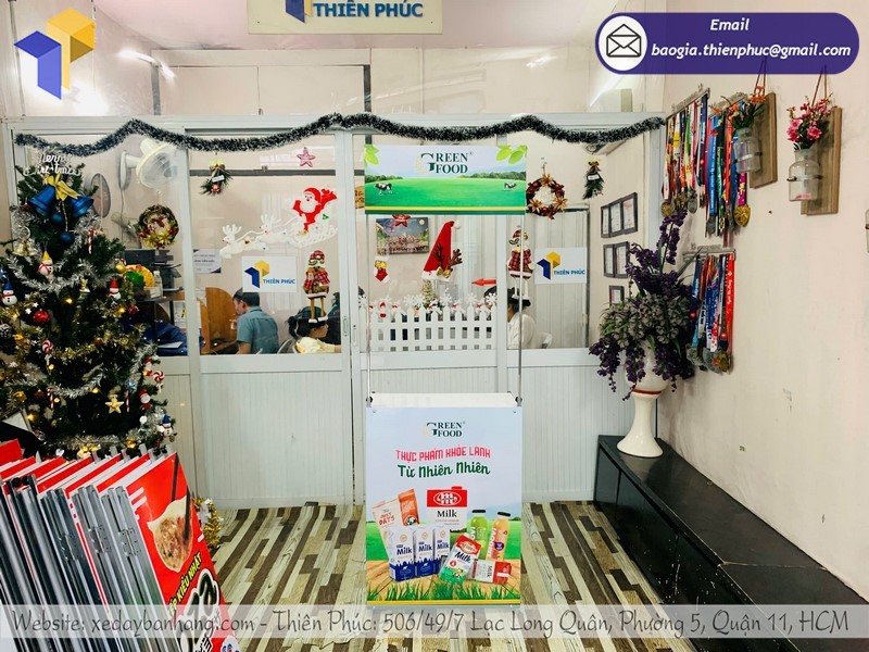 Kích cỡ booth quảng cáo lắp ráp tùy thuộc vào diện tích mặt bằng thuê